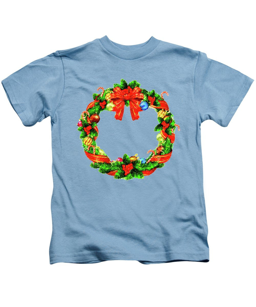 T-shirt pour enfant - Couronne de Noël