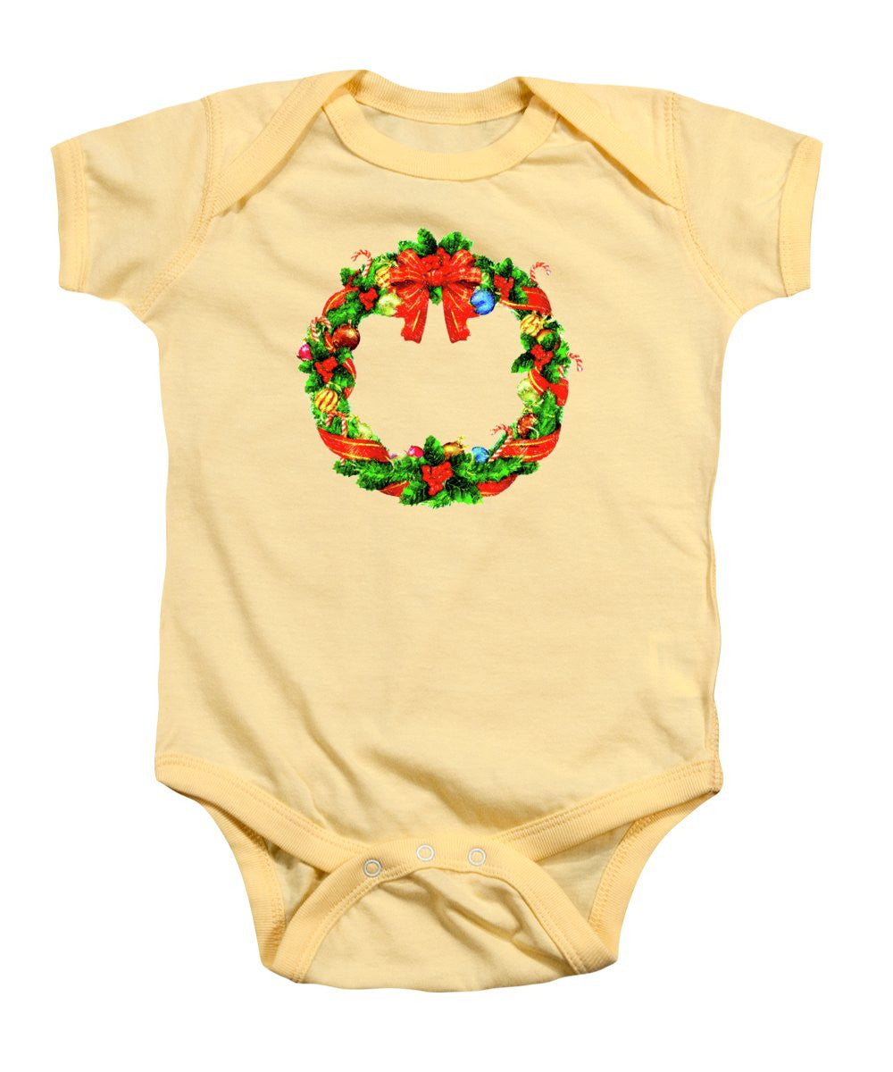 Baby Onesie - Christmas Wreath