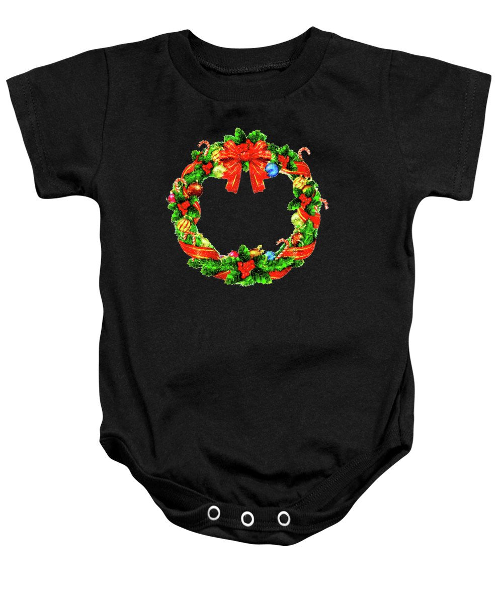 Baby Onesie - Christmas Wreath