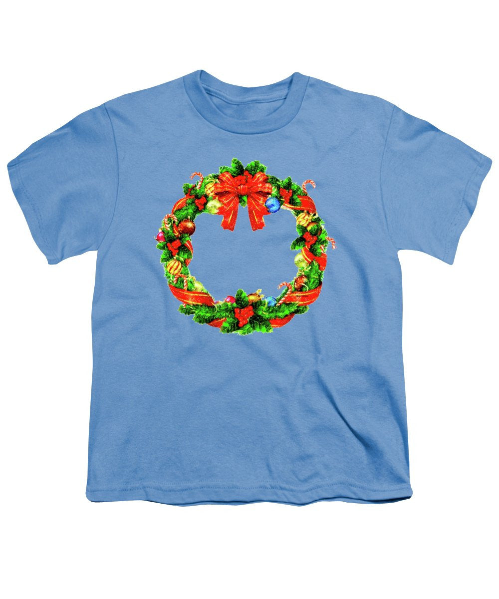 Youth T-Shirt - Christmas Wreath