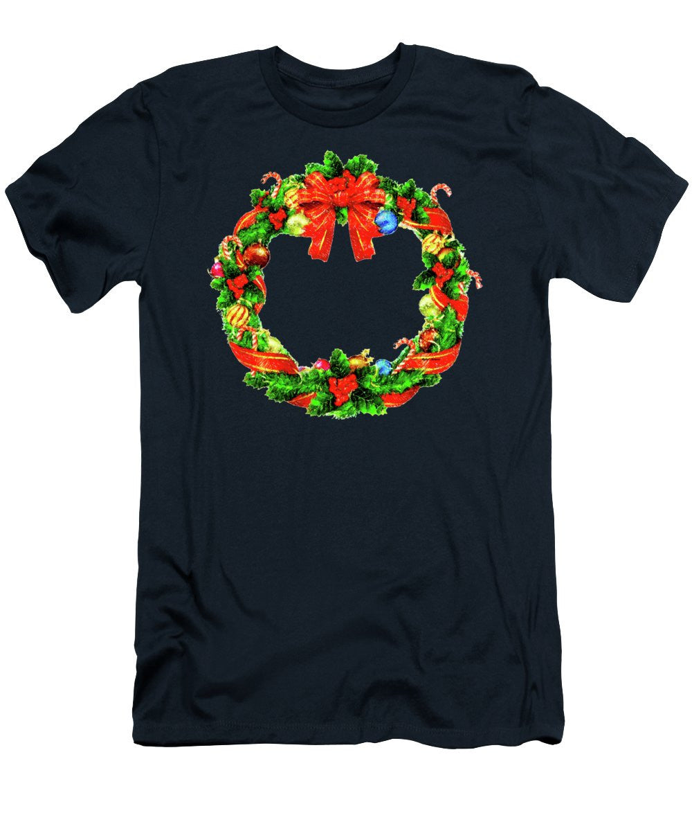 Men's T-Shirt (Slim Fit) - Christmas Wreath