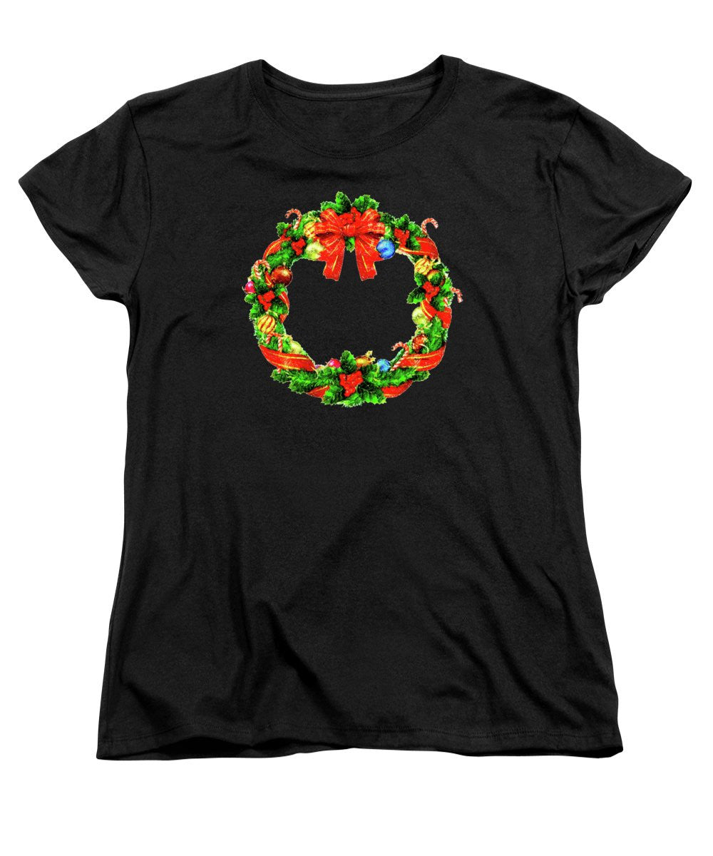 Women's T-Shirt (Standard Cut) - Christmas Wreath