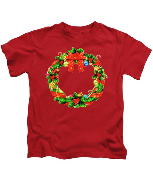 T-shirt pour enfant - Couronne de Noël