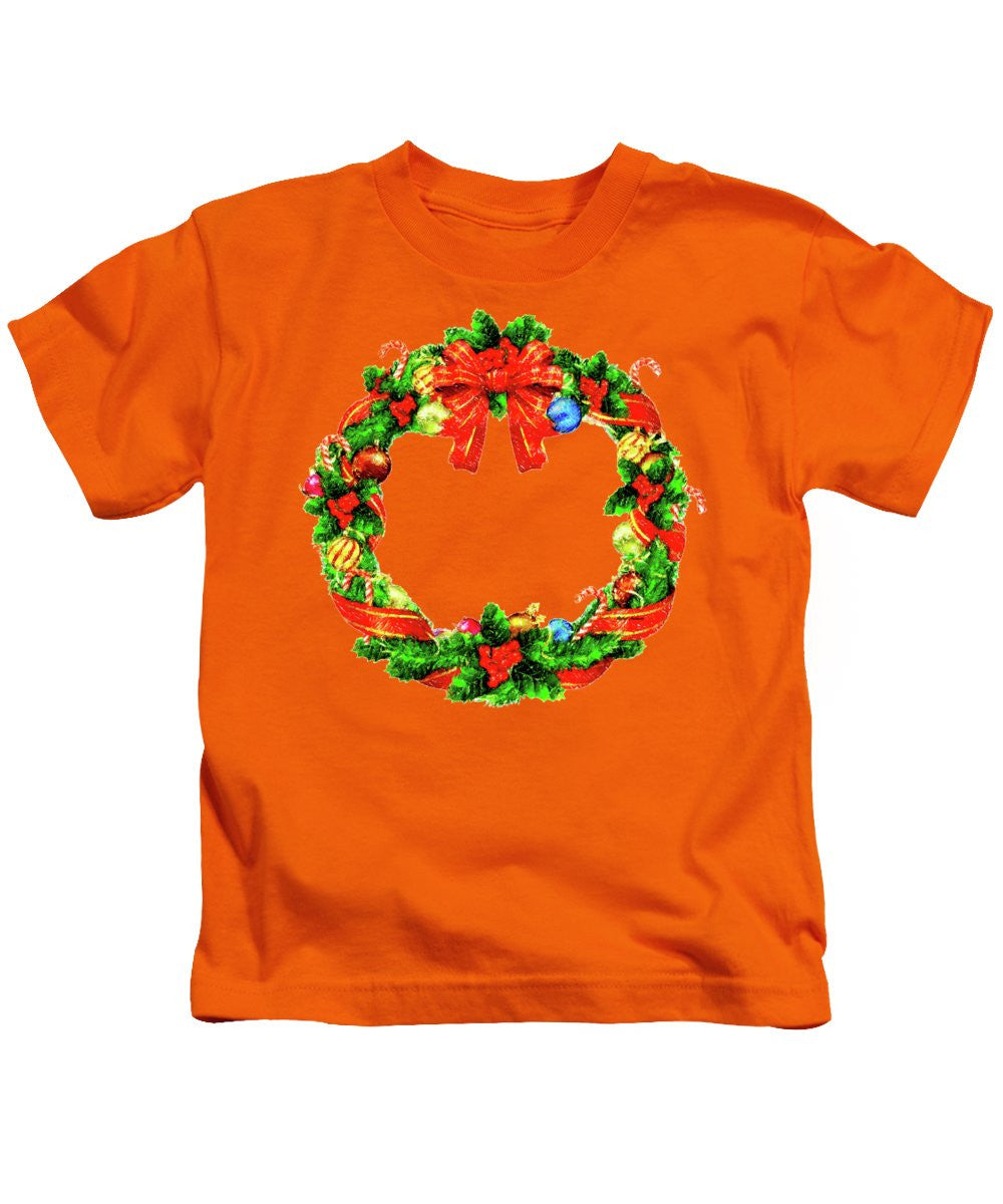 T-shirt pour enfant - Couronne de Noël