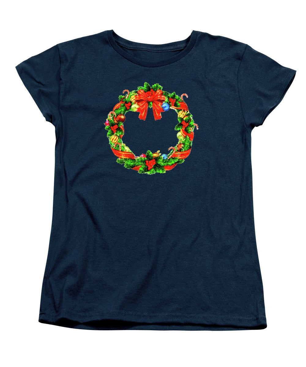 Women's T-Shirt (Standard Cut) - Christmas Wreath