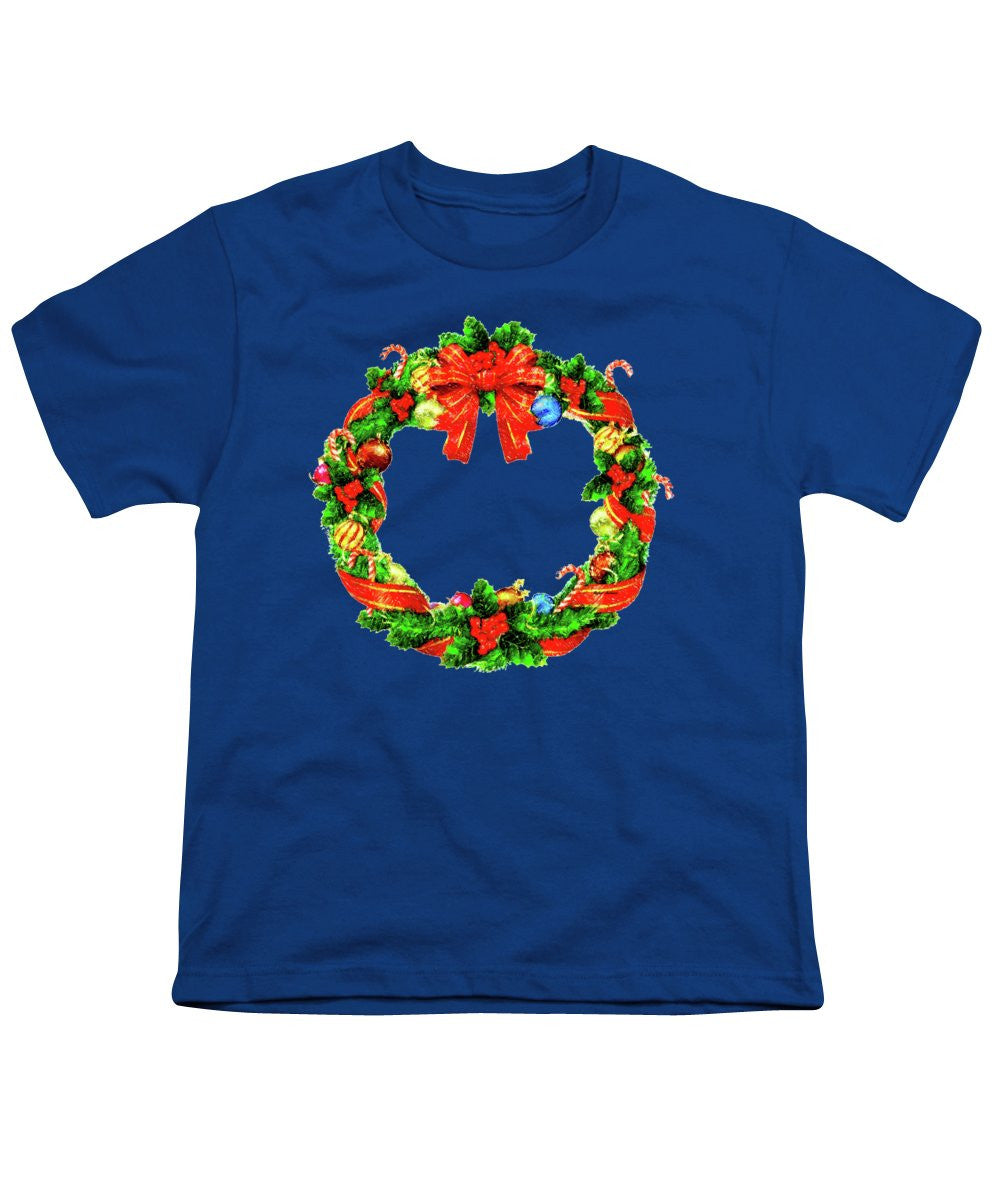 Youth T-Shirt - Christmas Wreath