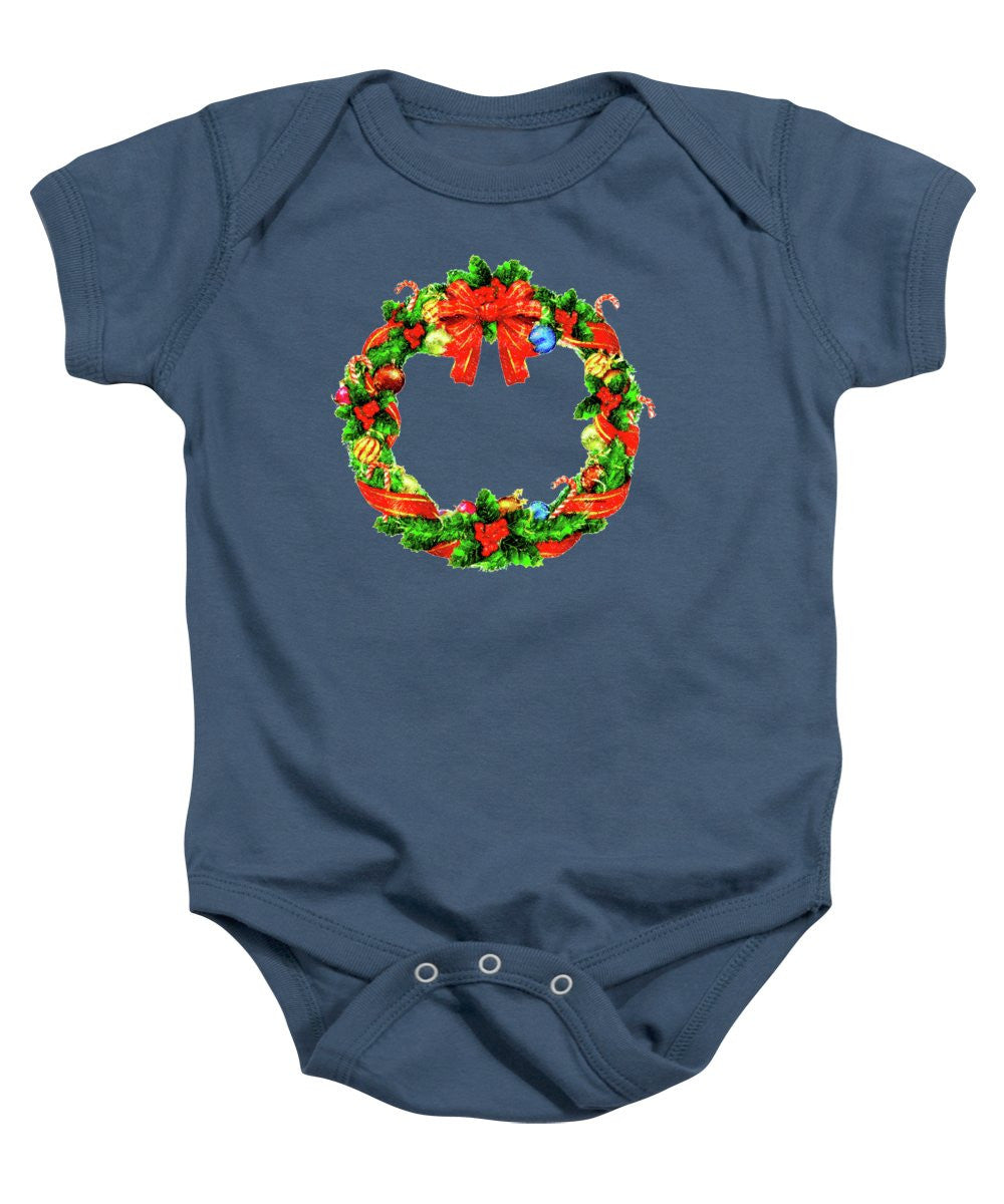 Baby Onesie - Christmas Wreath