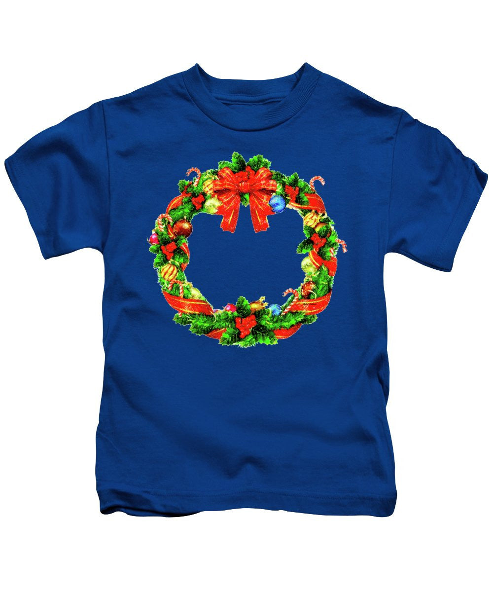 T-shirt pour enfant - Couronne de Noël