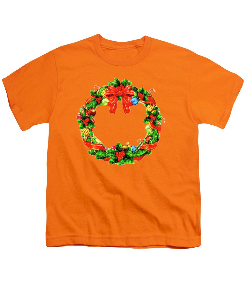 Youth T-Shirt - Christmas Wreath