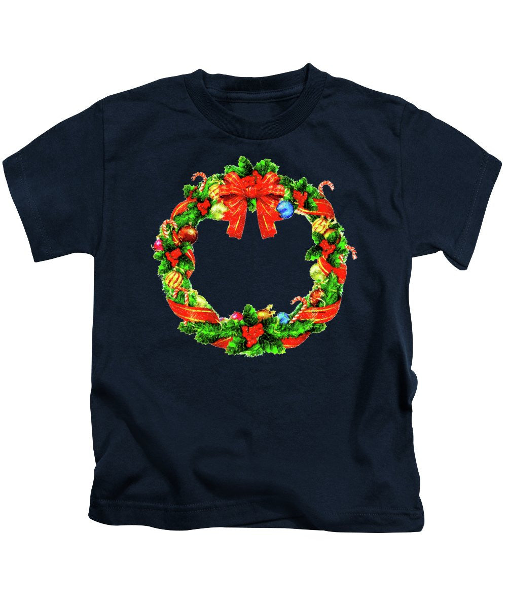 T-shirt pour enfant - Couronne de Noël