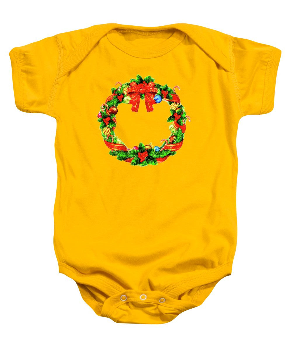 Baby Onesie - Christmas Wreath