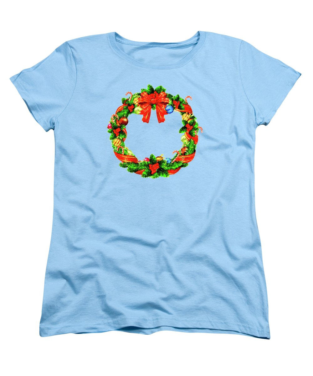 Women's T-Shirt (Standard Cut) - Christmas Wreath