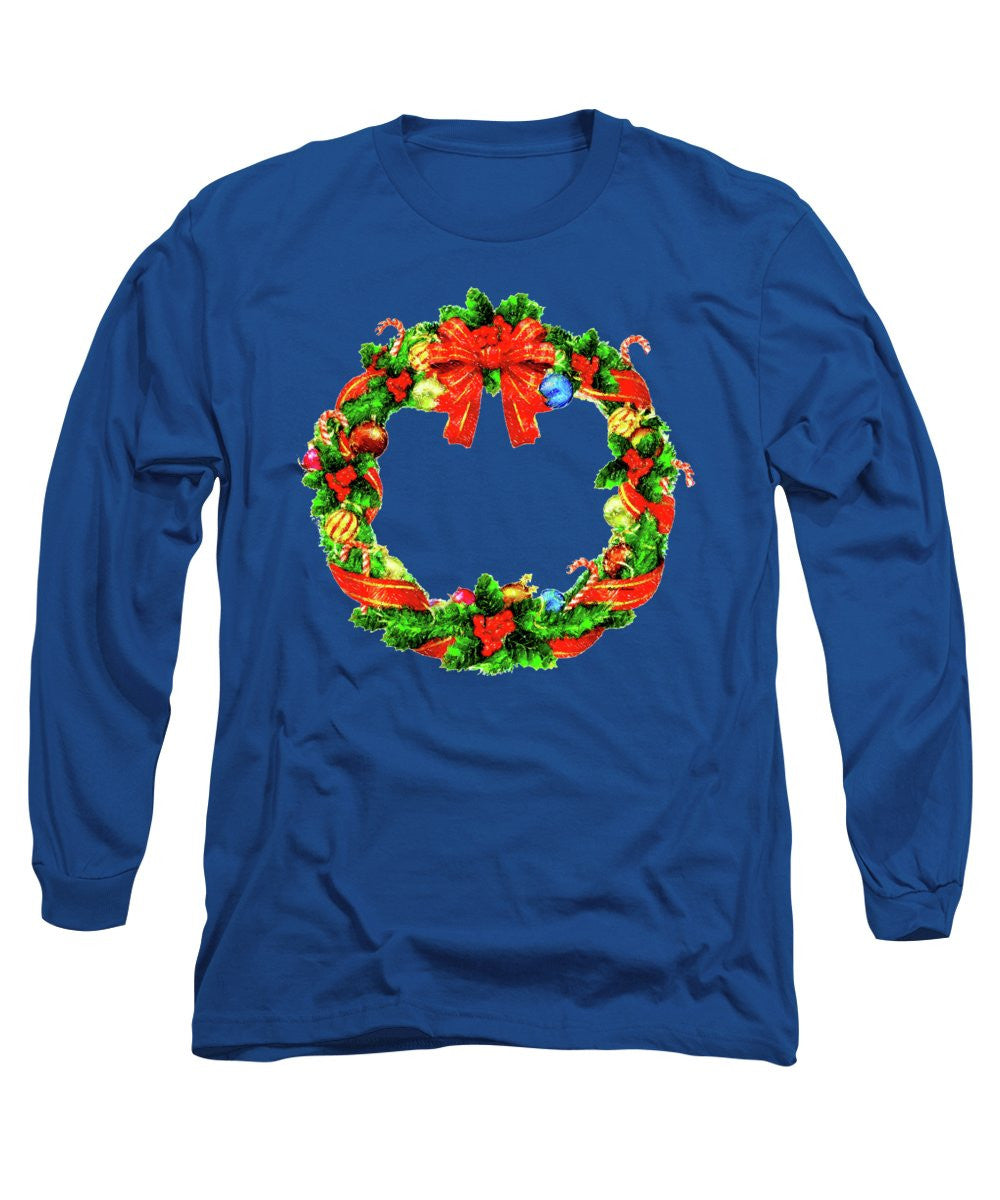 Long Sleeve T-Shirt - Christmas Wreath