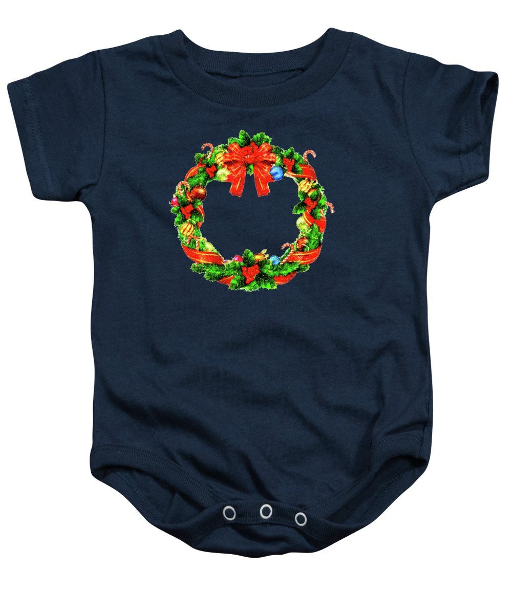 Baby Onesie - Christmas Wreath