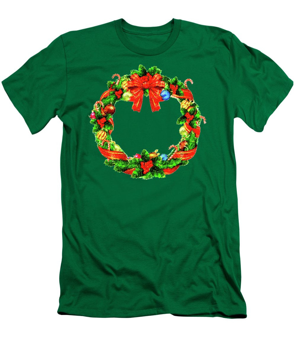 Men's T-Shirt (Slim Fit) - Christmas Wreath