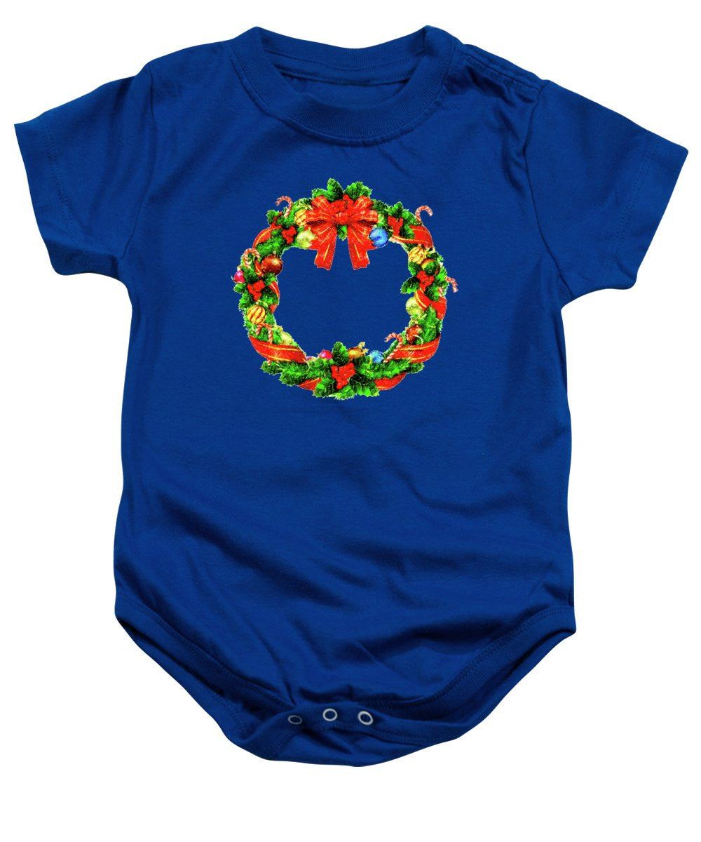 Baby Onesie - Christmas Wreath