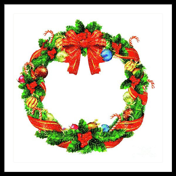 Framed Print - Christmas Wreath