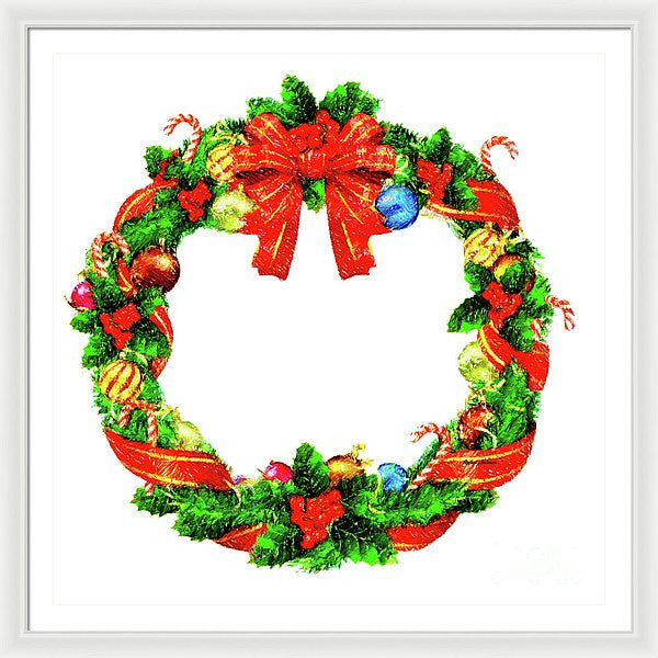 Framed Print - Christmas Wreath