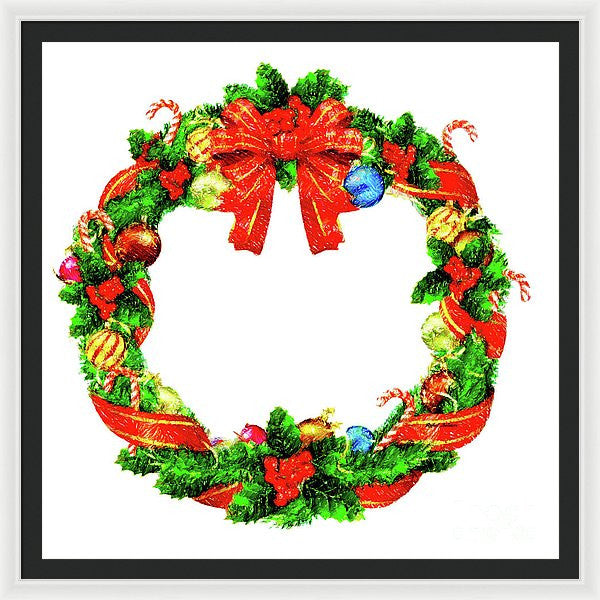 Framed Print - Christmas Wreath