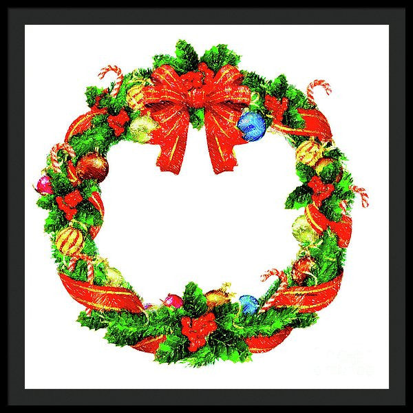 Framed Print - Christmas Wreath