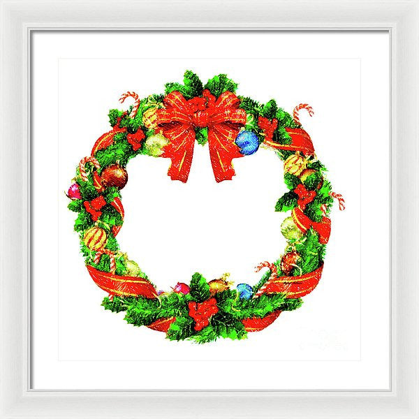 Framed Print - Christmas Wreath