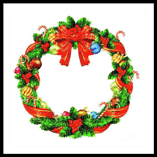 Framed Print - Christmas Wreath