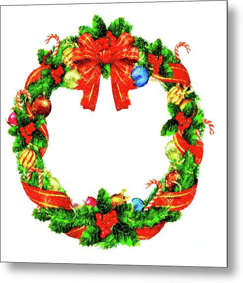 Metal Print - Christmas Wreath