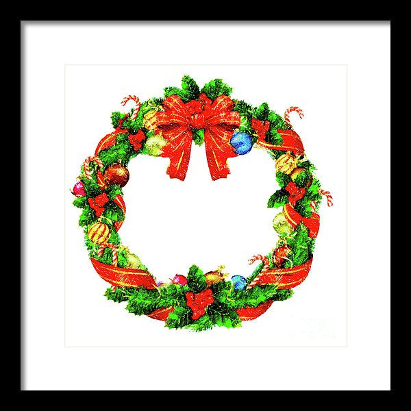 Framed Print - Christmas Wreath