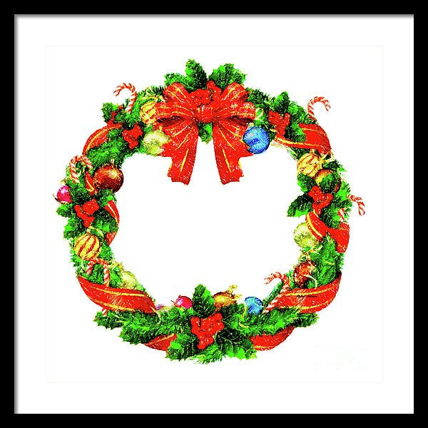 Framed Print - Christmas Wreath