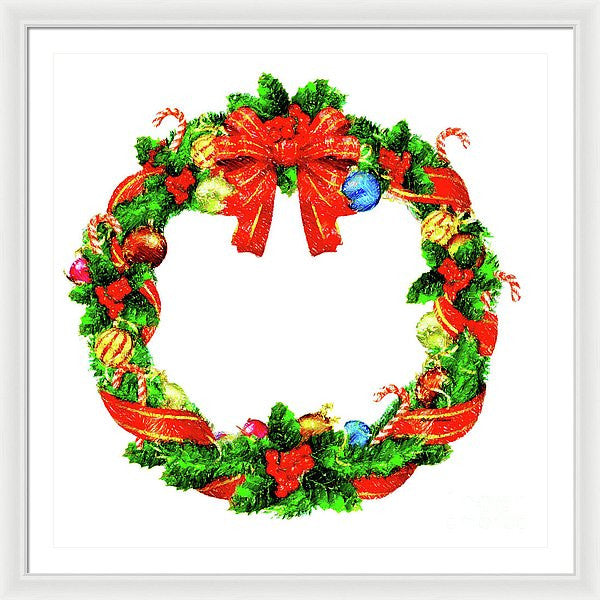 Framed Print - Christmas Wreath