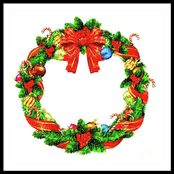 Framed Print - Christmas Wreath