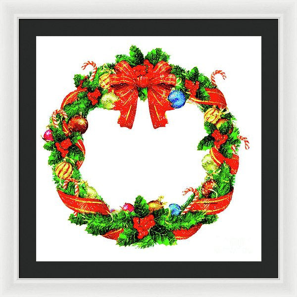 Framed Print - Christmas Wreath