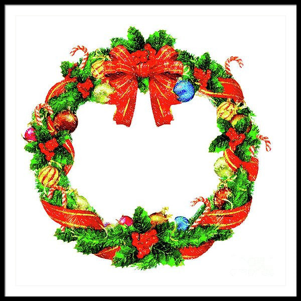 Framed Print - Christmas Wreath