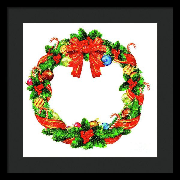 Framed Print - Christmas Wreath