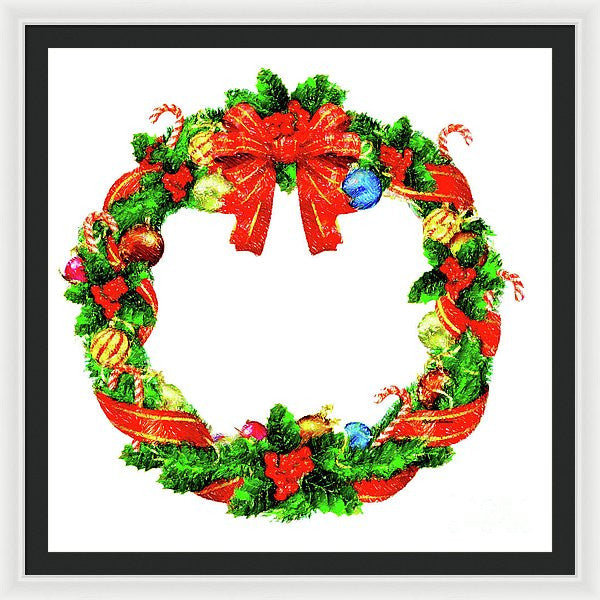 Framed Print - Christmas Wreath