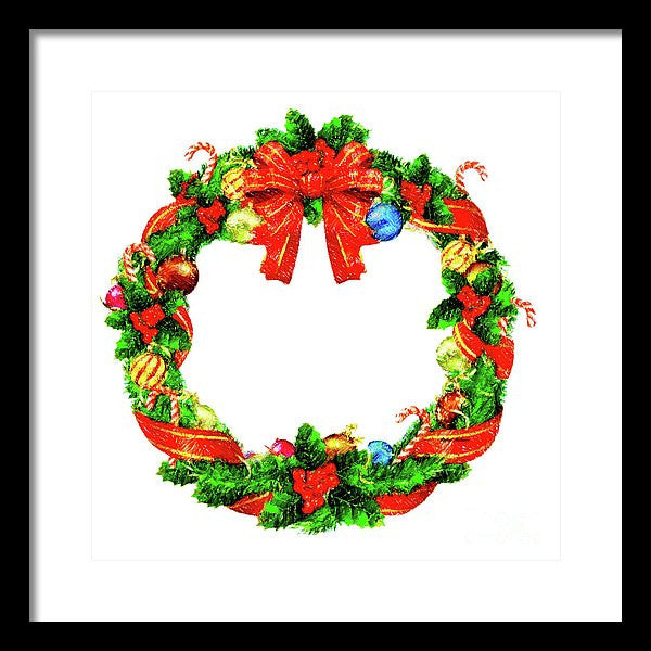 Framed Print - Christmas Wreath