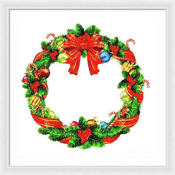 Framed Print - Christmas Wreath