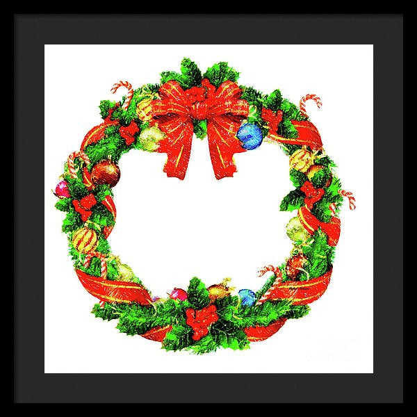 Framed Print - Christmas Wreath