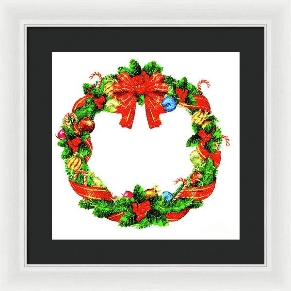 Framed Print - Christmas Wreath