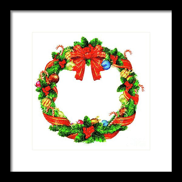 Framed Print - Christmas Wreath