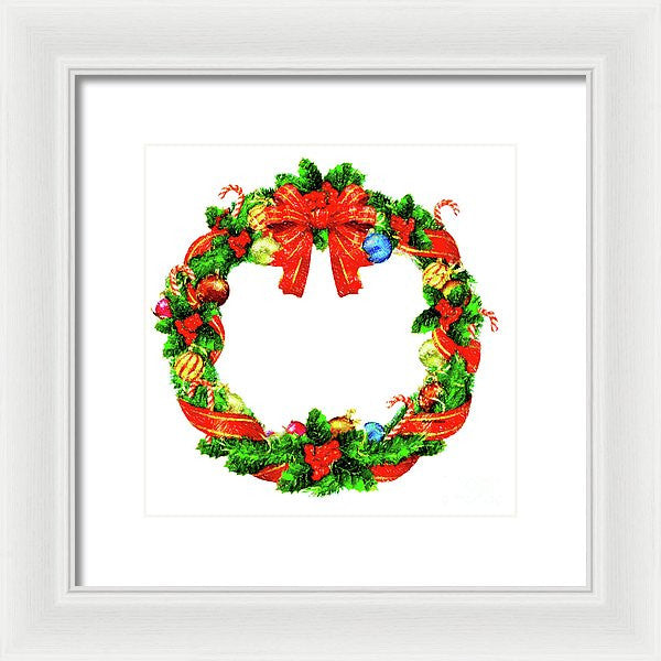 Framed Print - Christmas Wreath