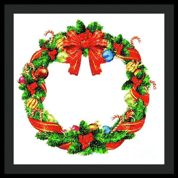 Framed Print - Christmas Wreath