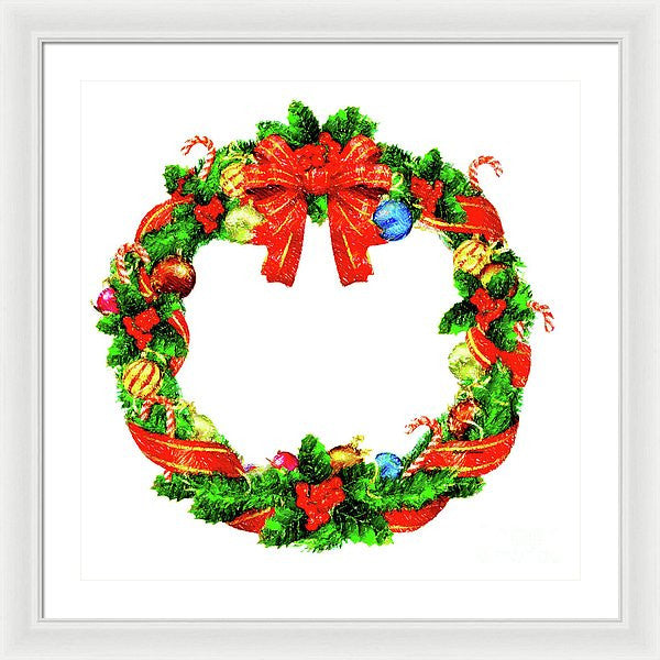 Framed Print - Christmas Wreath