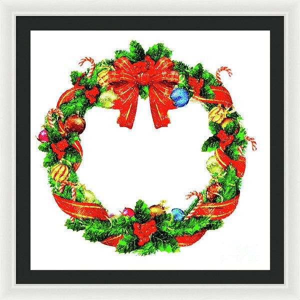 Framed Print - Christmas Wreath