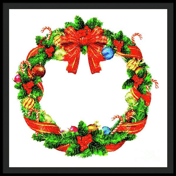 Framed Print - Christmas Wreath