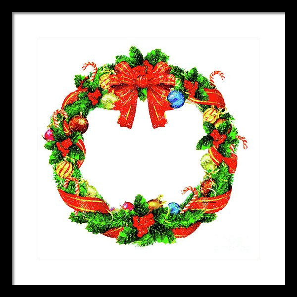 Framed Print - Christmas Wreath