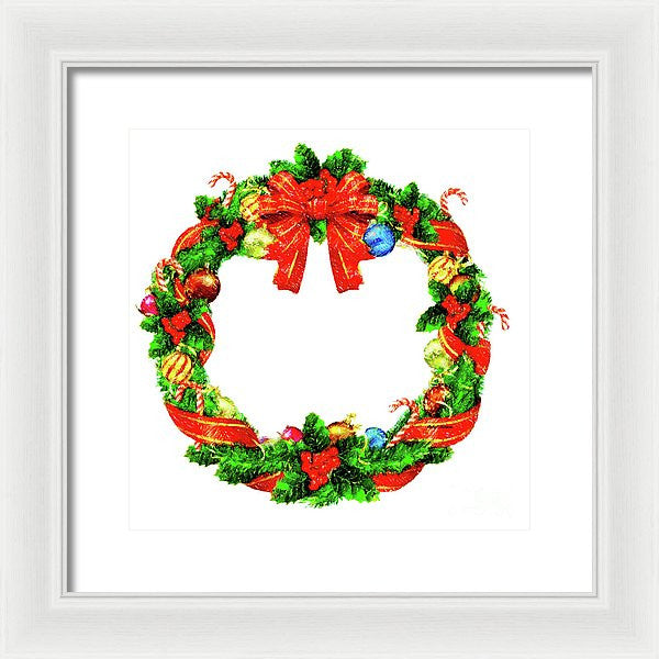 Framed Print - Christmas Wreath