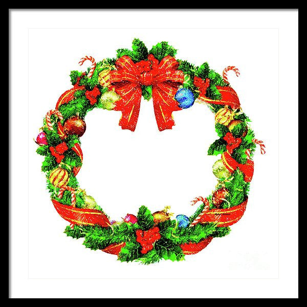 Framed Print - Christmas Wreath