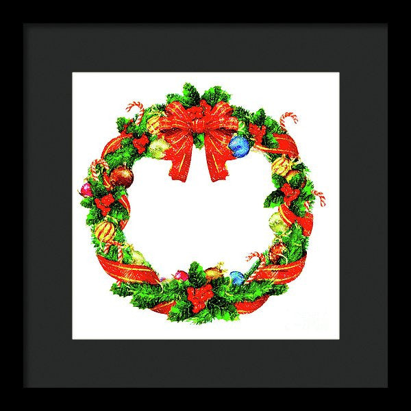 Framed Print - Christmas Wreath