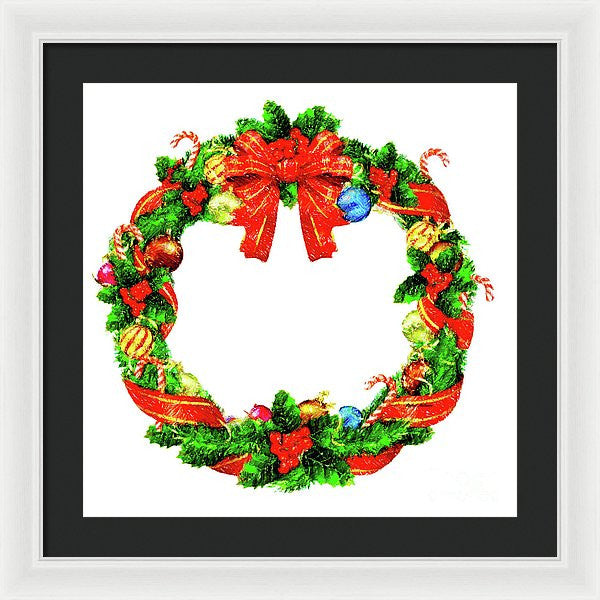 Framed Print - Christmas Wreath